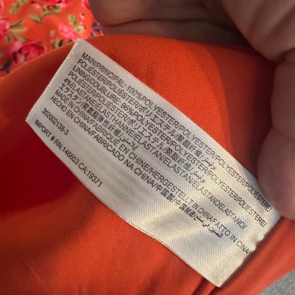 Anthropologie - Keepsake the Label - For Me Orange Floral Ruffle Trim Satin Gown - Picture 9 of 9